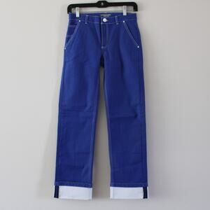 NWT‎ Bonpoint Boys Lenny Waxed Blue Cuffed Selvedge Denim Jeans 12